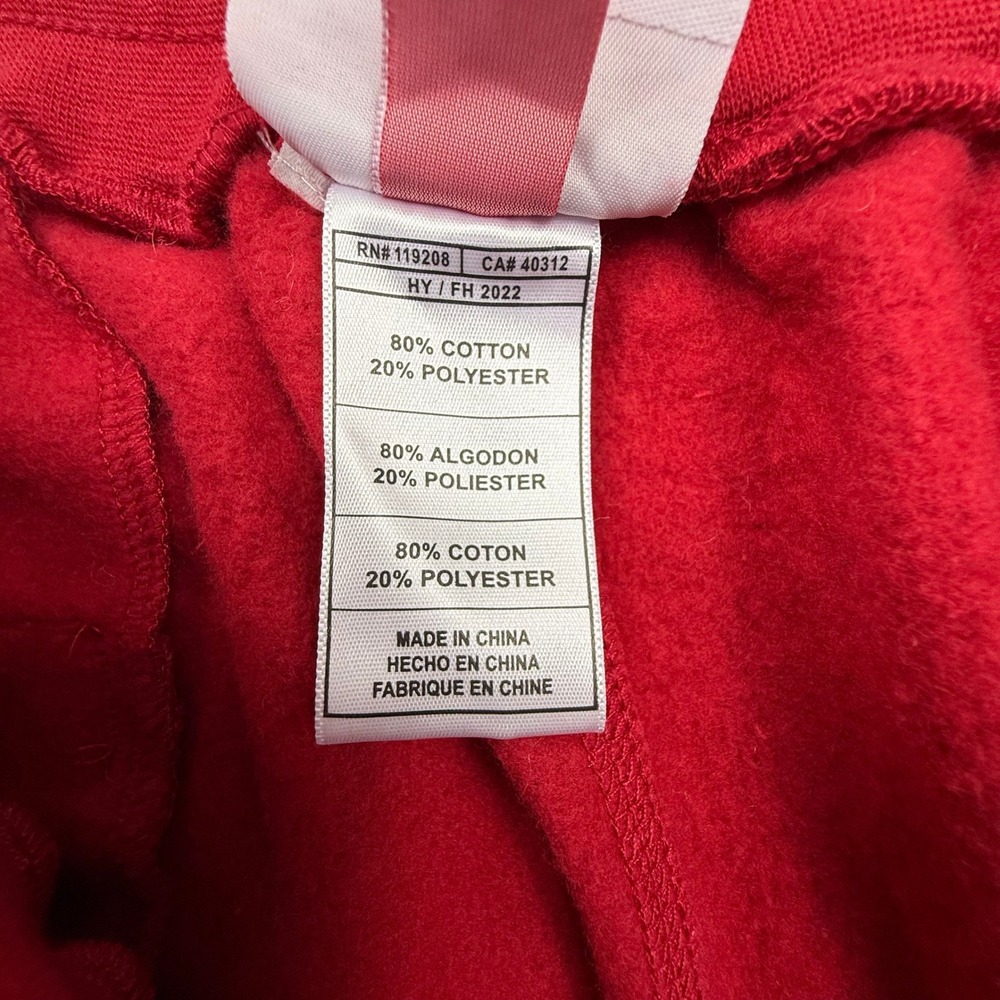 Mitchell & Ness Mens XL Red Fleece Jogger Sweatpants Nostalgia Co Athletic Pants - Picture 6 of 9
